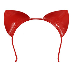 Atsuko Kudo Latex Cat Ears in Supatex Red