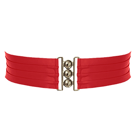 Atsuko Kudo Latex Clasp Belt  in Supatex Red