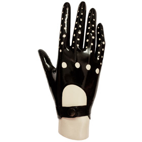 Atsuko Kudo Latex Deluxe Driving Gloves in Black