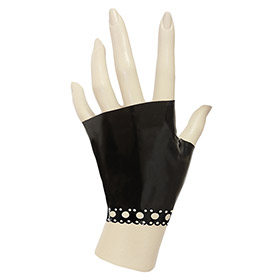 Atsuko Kudo Latex Knuckle Gloves in Supatex Black