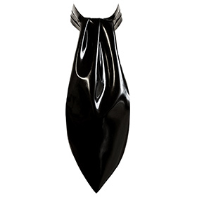 Atsuko Kudo Latex Cravat in supatex black