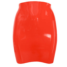 Atsuko Kudo Latex Mini Skirt in Vibrant Red