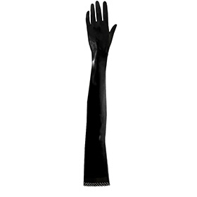 Atsuko Kudo Latex Moulded Opera Gloves in Black