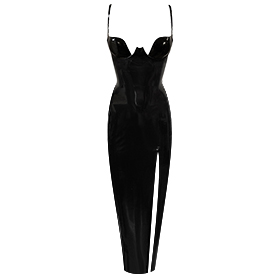 Atsuko Kudo ラテックス パリスカップ イブニングドレス in supatex black | アツコクドウ