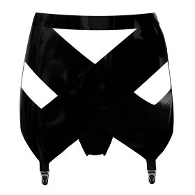 Atsuko Kudo Latex Paris Girdle Skirt in Supatex Black