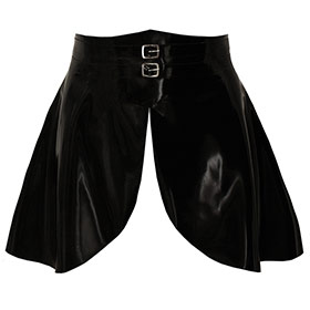 Atsuko Kudo Latex Restricted Derriere Skirt in Supatex Black