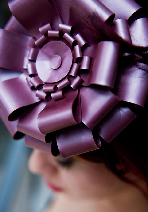Atsuko Kudo Plain Latex Rosette Hat