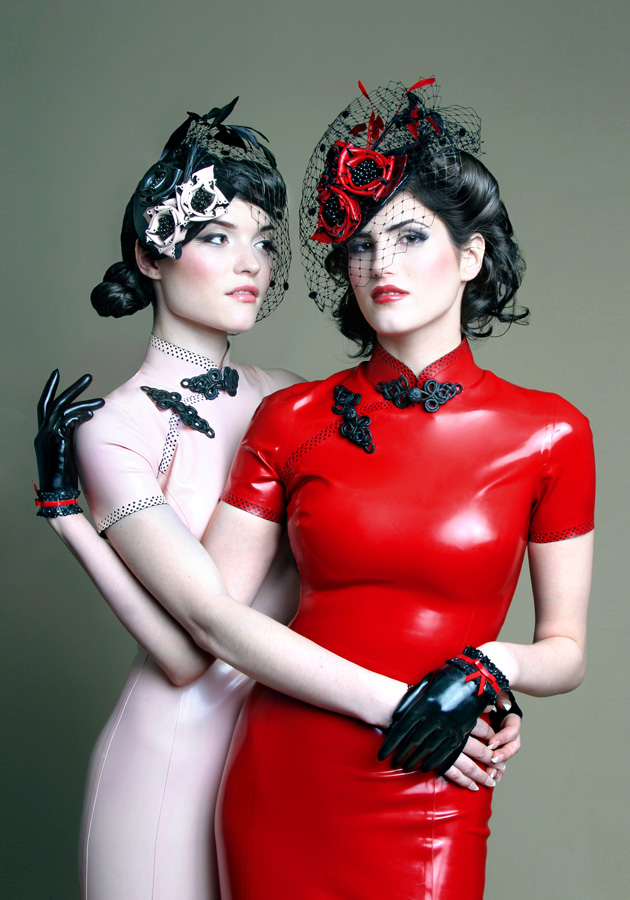 Atsuko Kudo Plain Latex Cheongsam