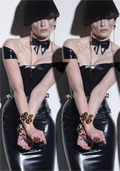 Shop for Atsuko Kudo latex Eden Corsetted Dress