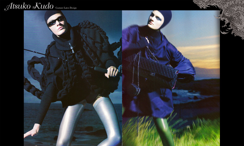 Atsuko Kudo Couture Latex featured in Marie Claire Italy magazine