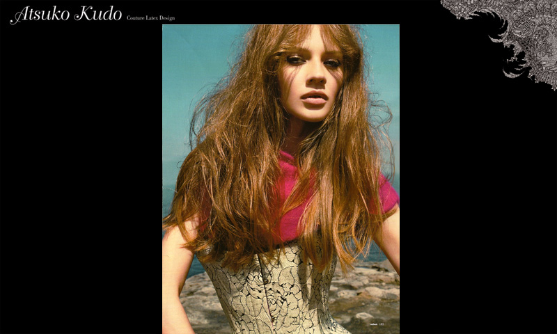 Atsuko Kudo Couture Latex featured in Velvet Magazine