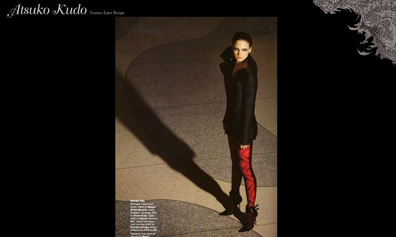 Atsuko Kudo Couture Latex featured in Wallpaper Magazine
