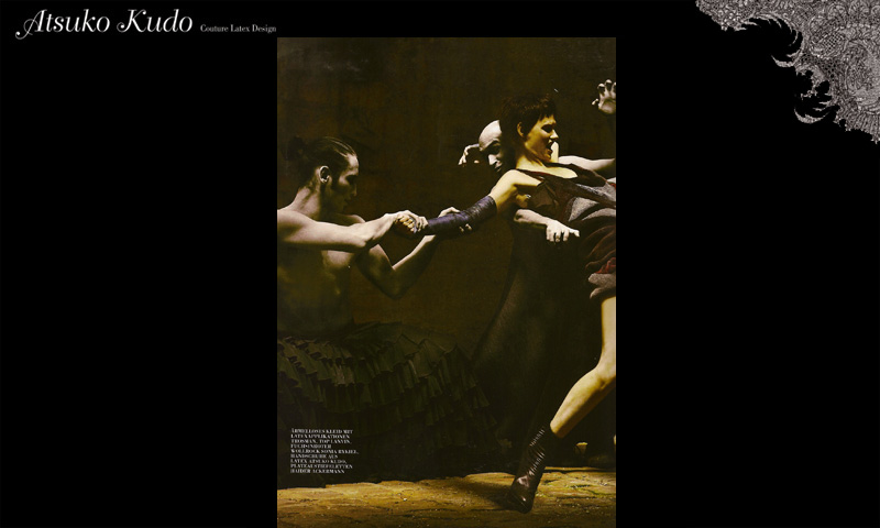 Atsuko Kudo Couture Latex featured in Flair magazine