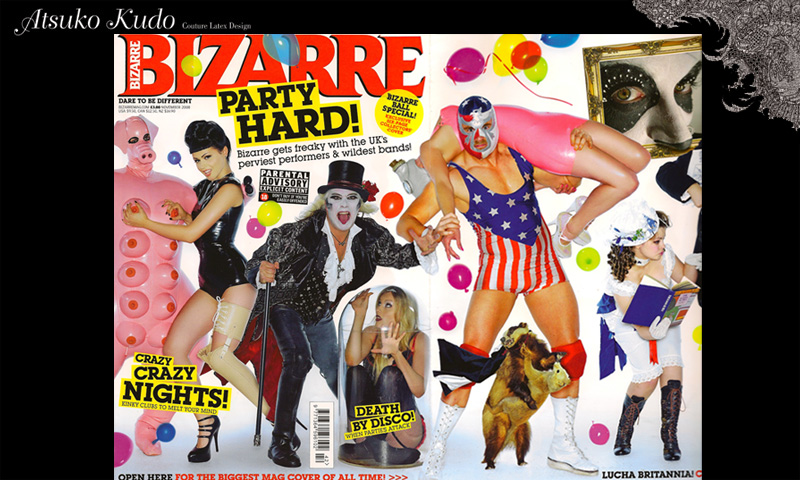 Atsuko Kudo Couture Latex featured in Bizarre magazine