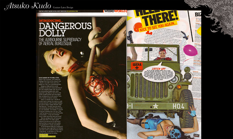 Atsuko Kudo Couture Latex featured in Bizarre magazine