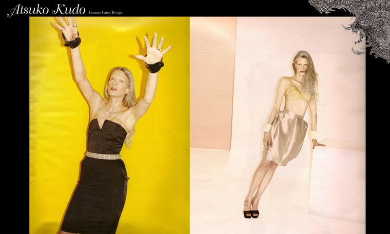 Atsuko Kudo Couture Latex featured in W magazine