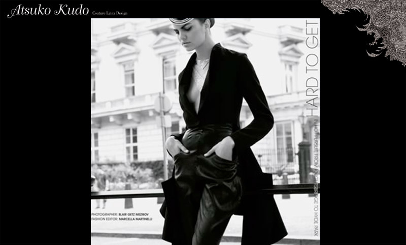 Atsuko Kudo Couture Latex Beret featured in Candid Magazine
