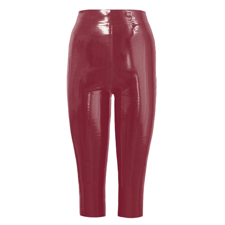 Atsuko Kudo Latex Capri Pants in Supatex Plum